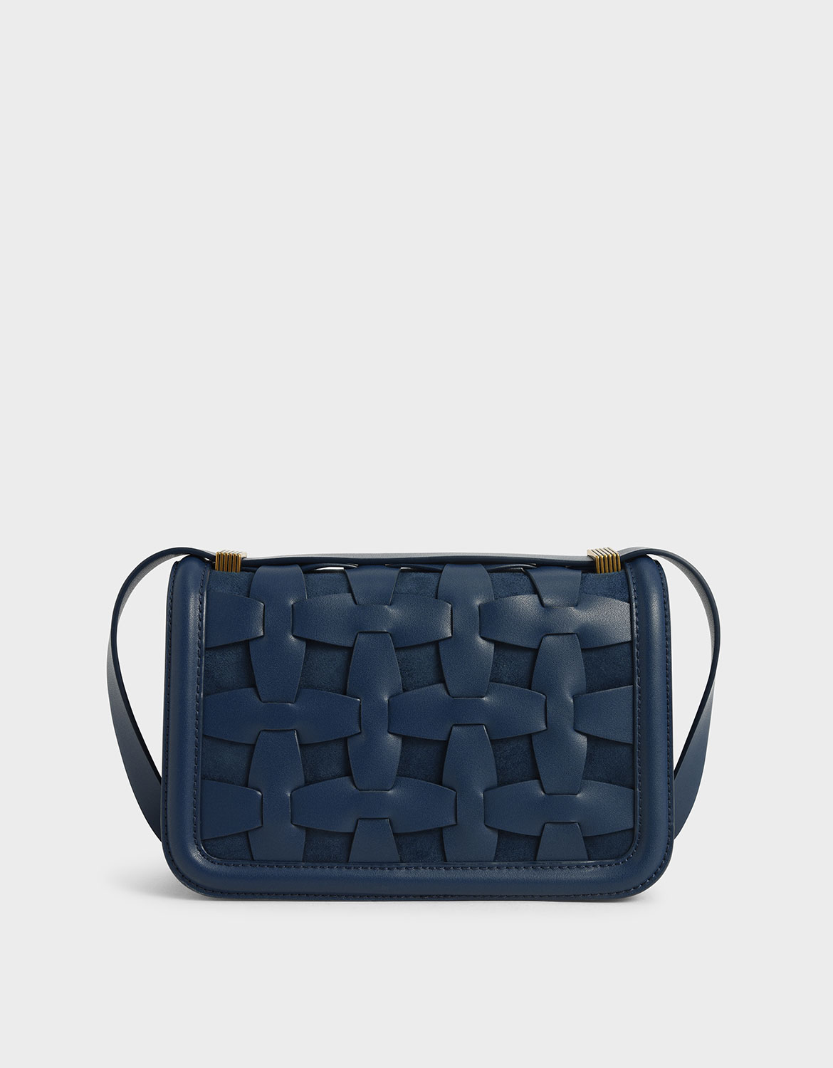 

Weave Detail Shoulder Bag, Blue