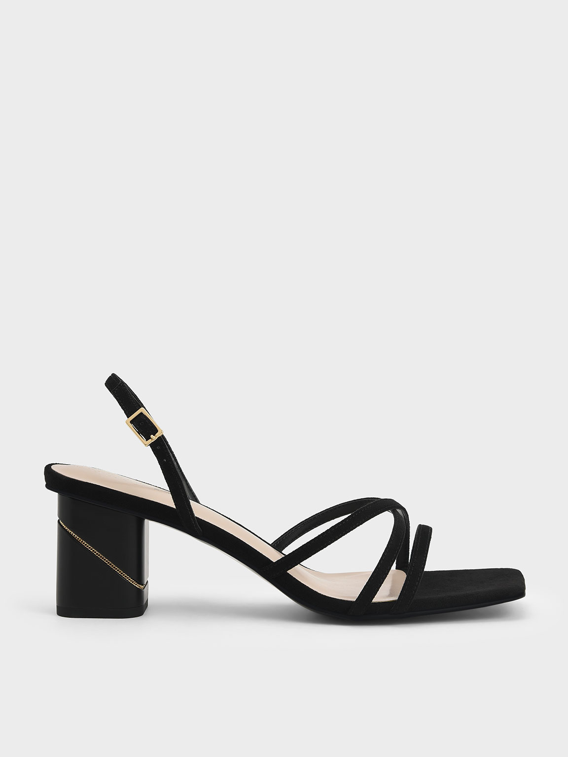 

Textured Square Toe Slingback Sandals