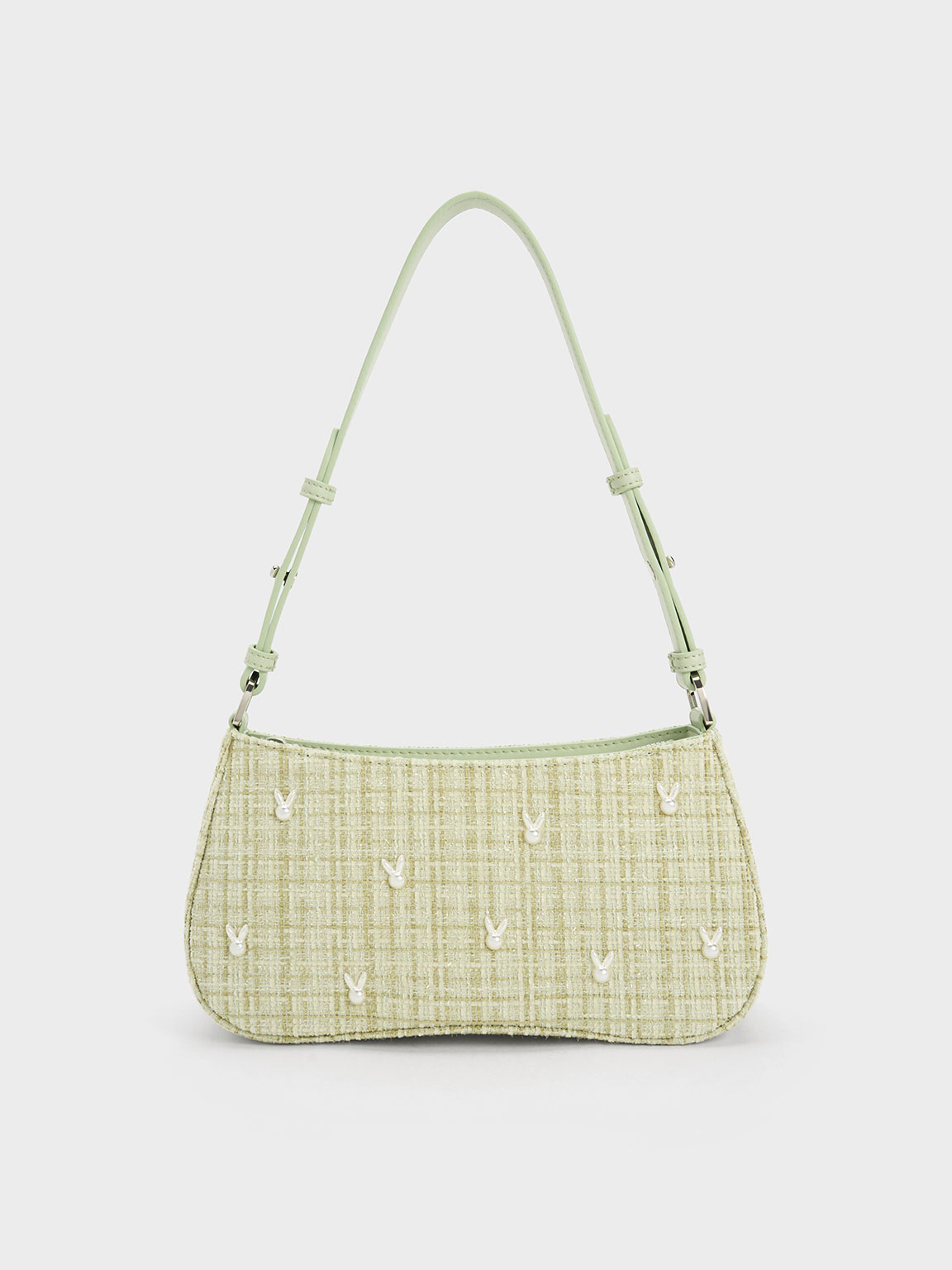 CHARLES & KEITH BUNNY TWEED SHOULDER BAG