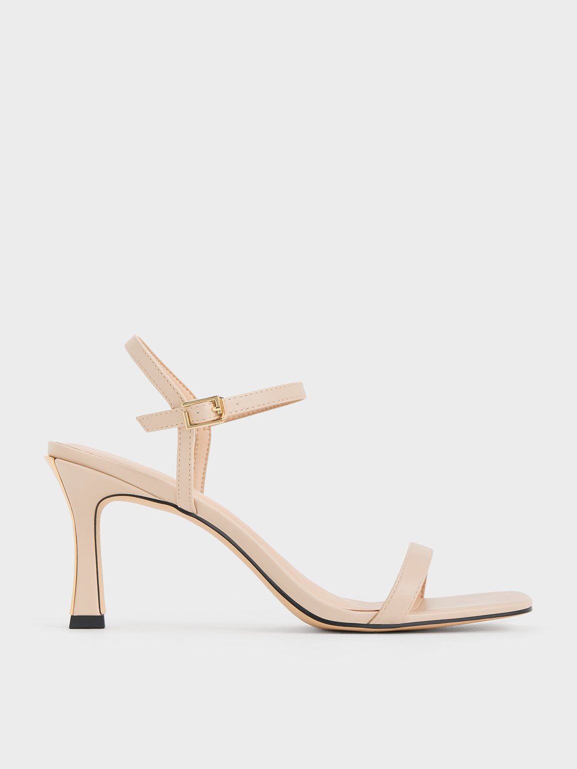 Charles & Keith - Square-Toe Heeled Sandals