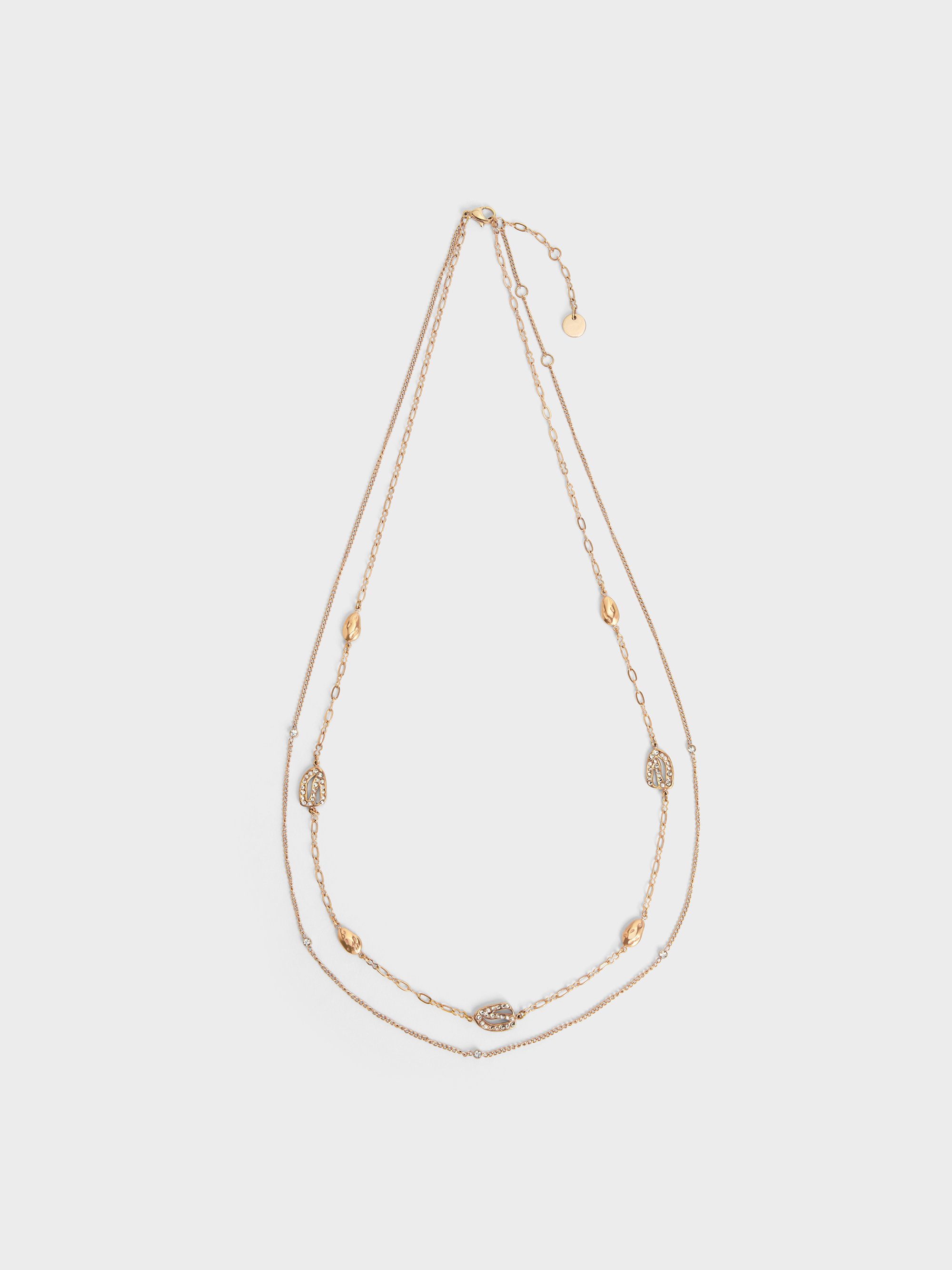 Charles & Keith - Aine Crystal Double-Chain Necklace