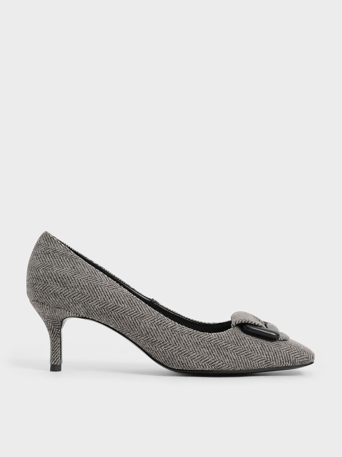 

Woven Buckled Pumps