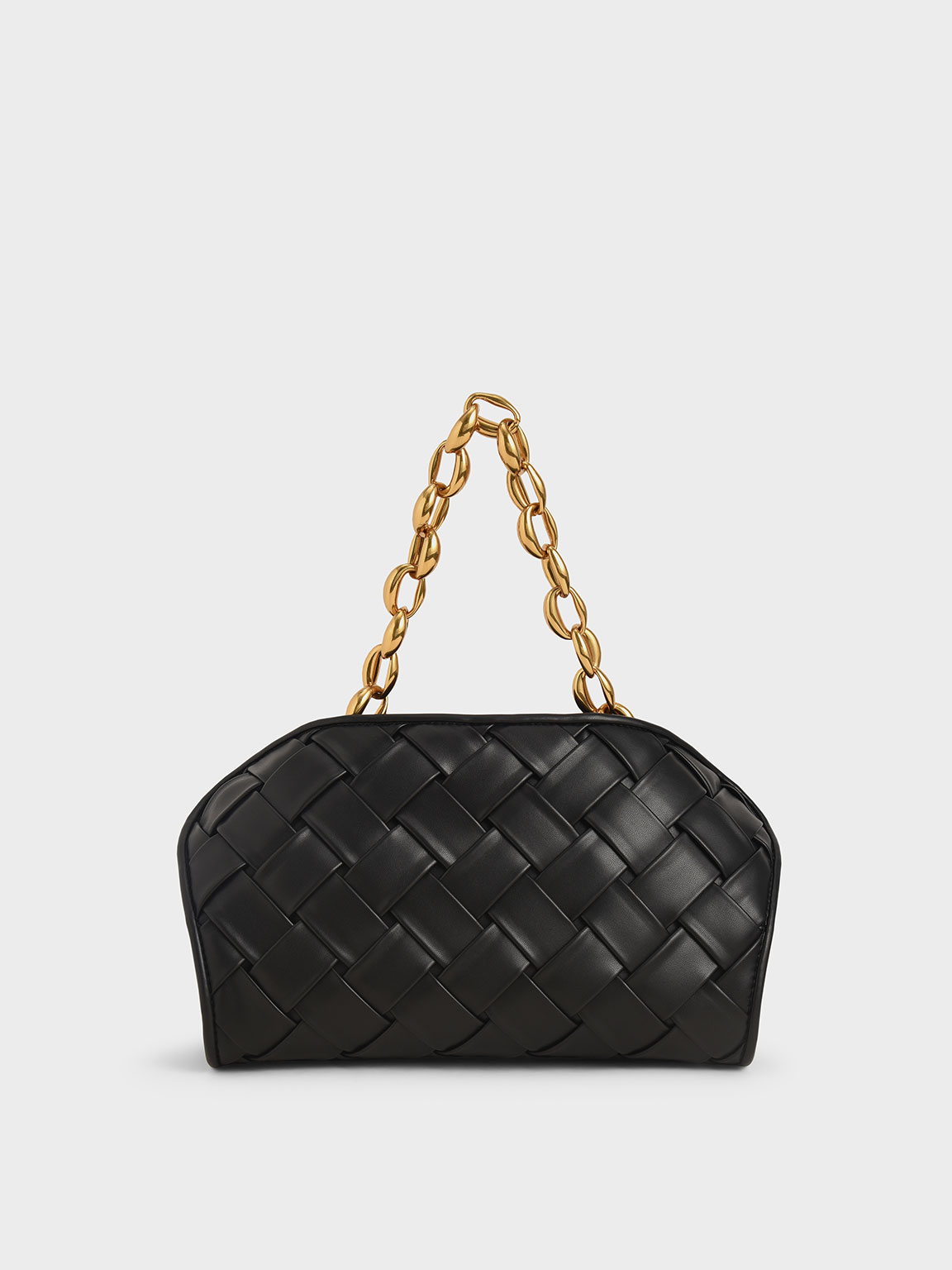 

Woven Shoulder Bag, Black