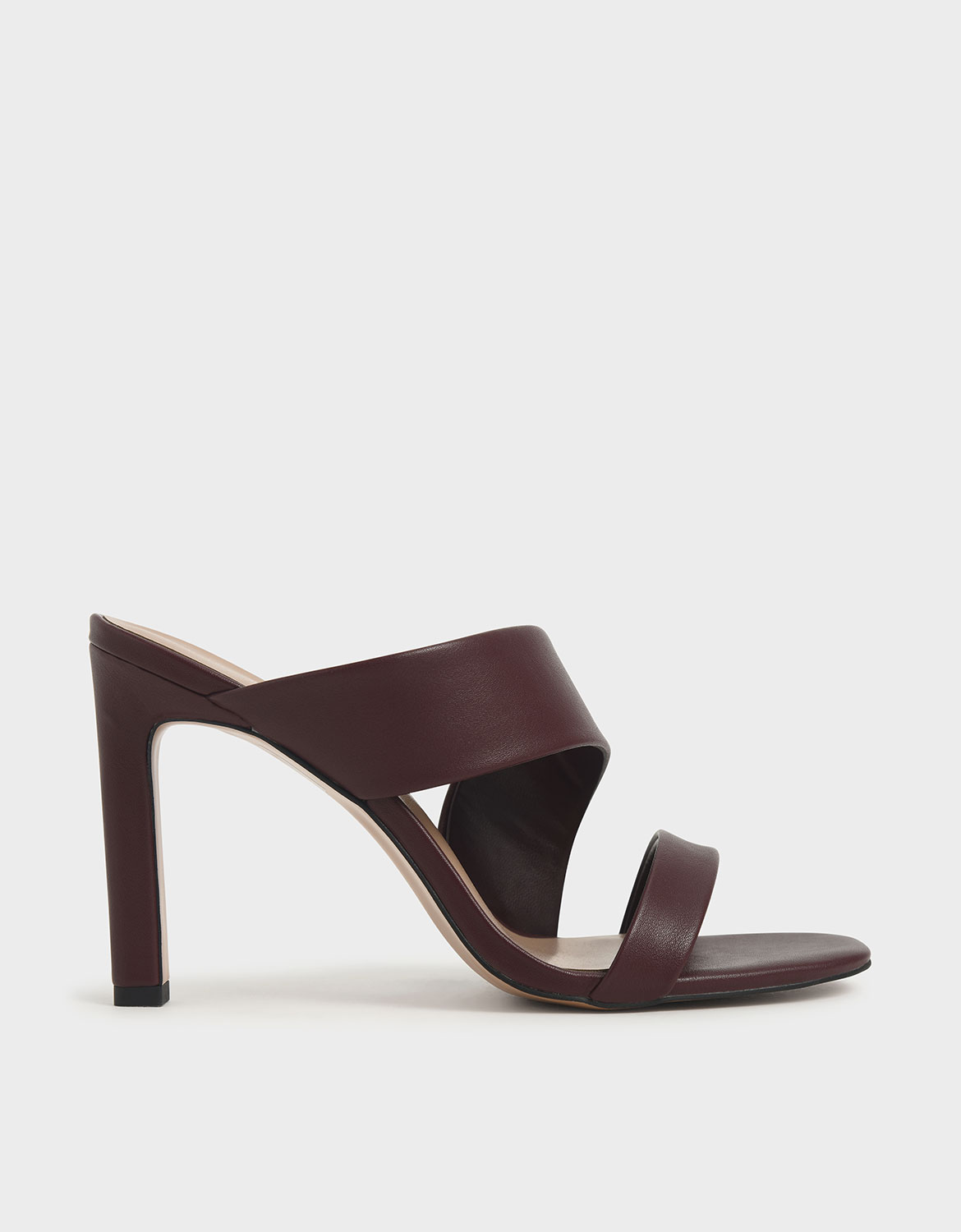 

Asymmetric Strap Mules, Prune