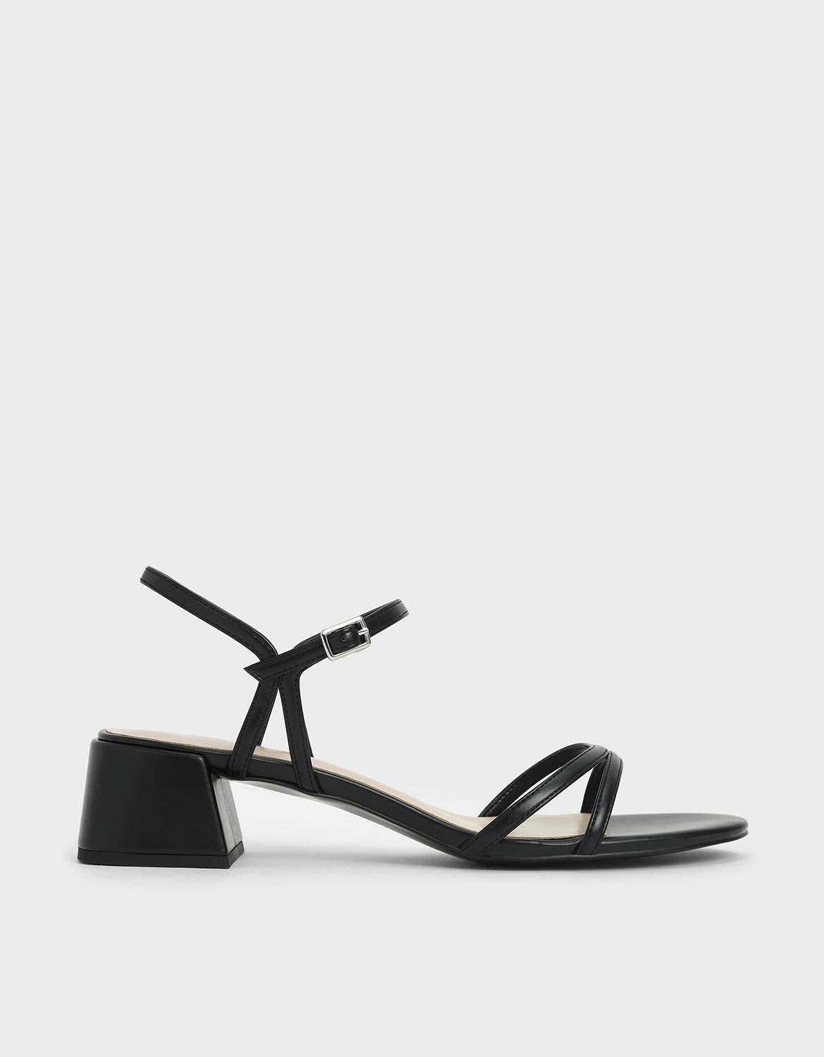 

Strappy Block Heel Sandals, Black