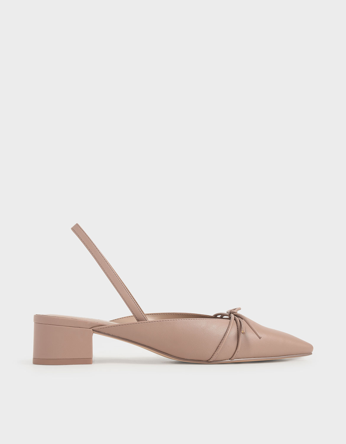 

Front Tie Slingback Pumps, Pink