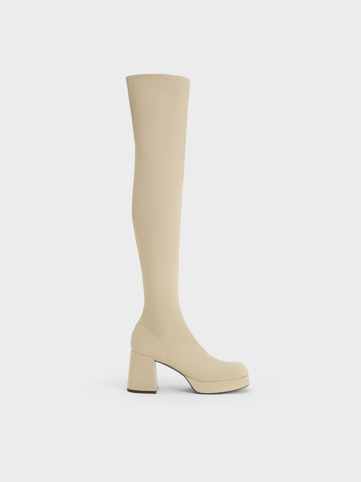 Evie Textured Platform Thigh-High Boots