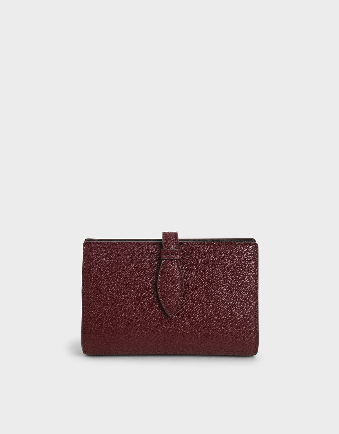 

Snap Button Fold Wallet, Burgundy