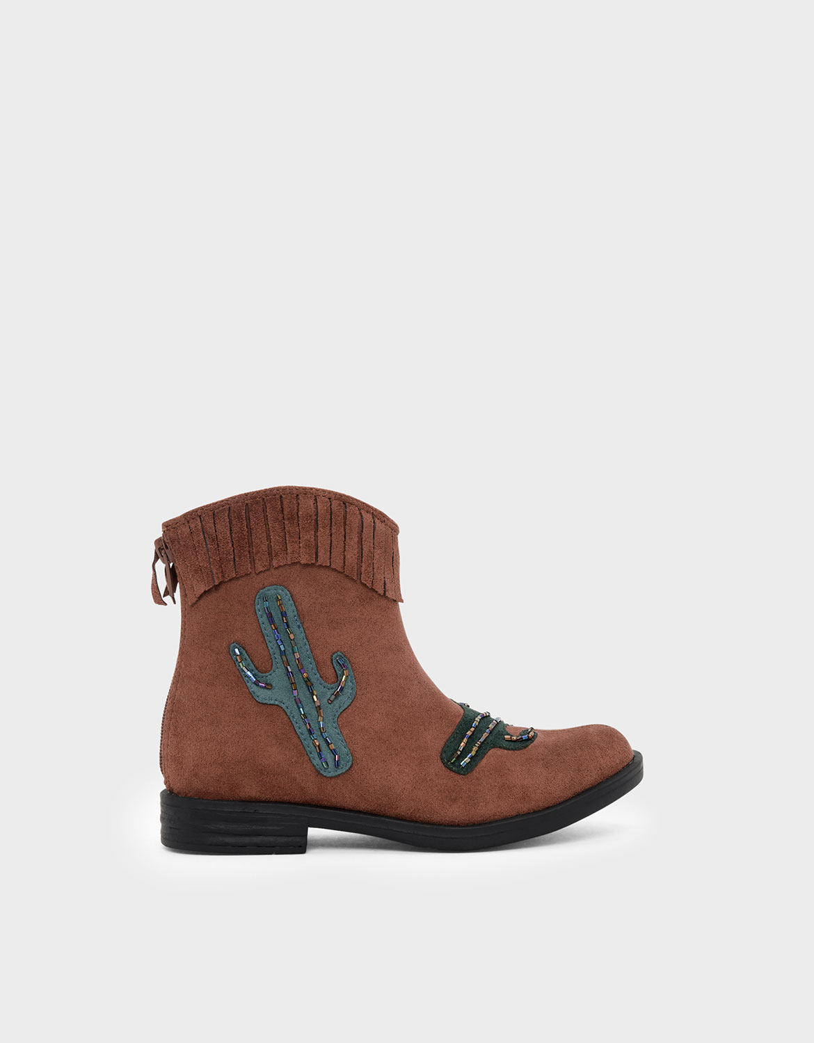 

Kids Cactus Detail Boots, Brown