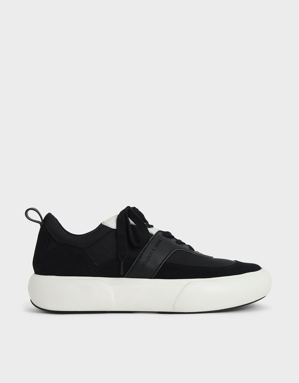 

Textured Low Top Sneakers, Black