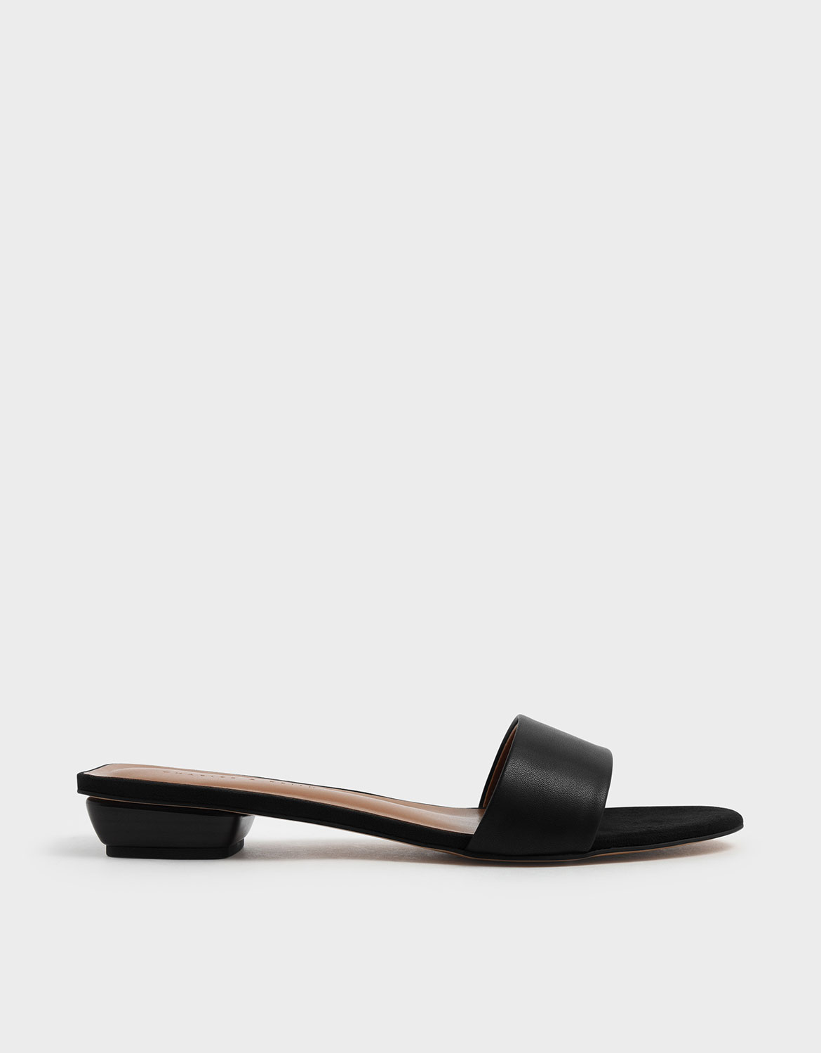 

Stacked Heel Slide Sandals