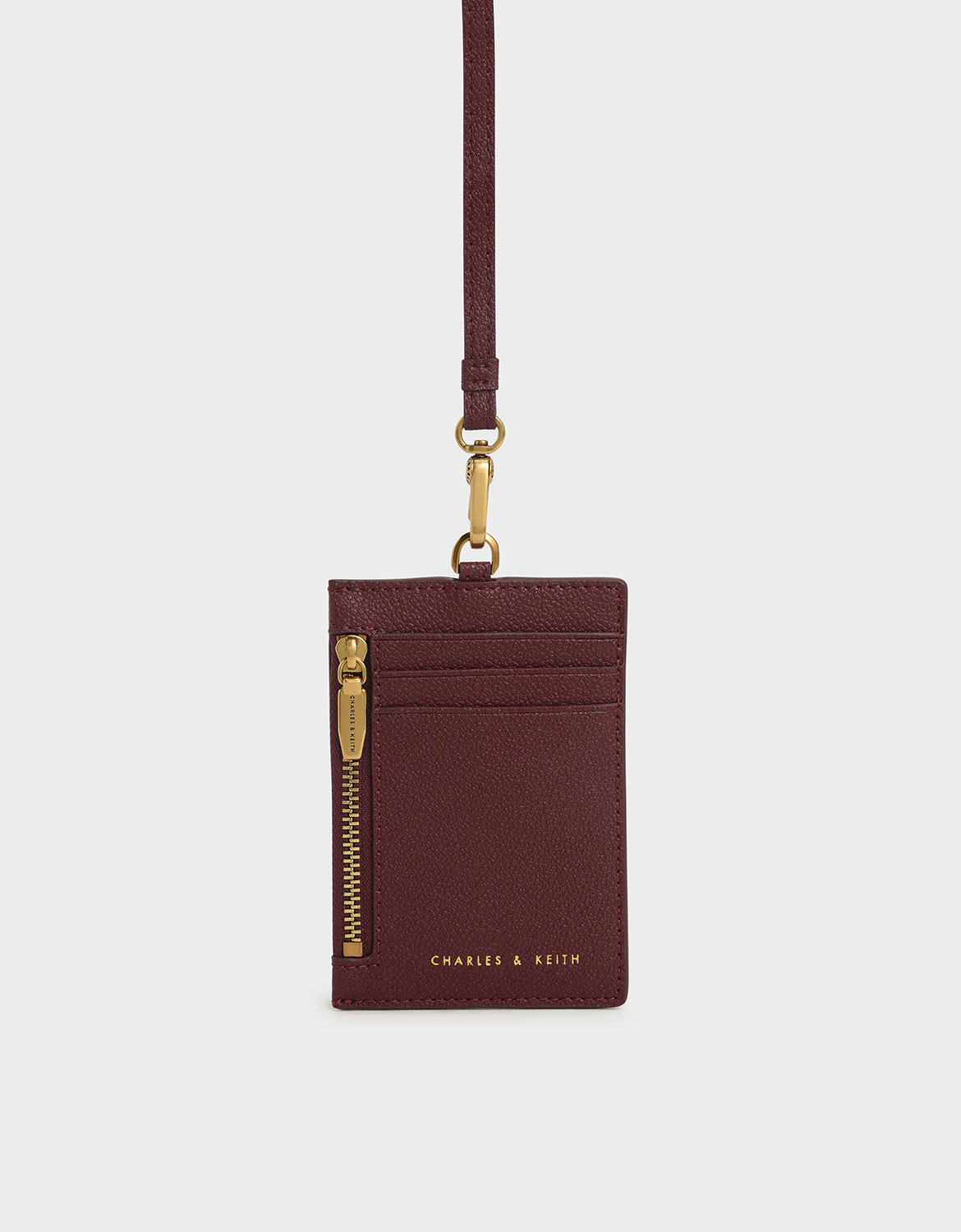 

Side Zip Card Holder, Burgundy