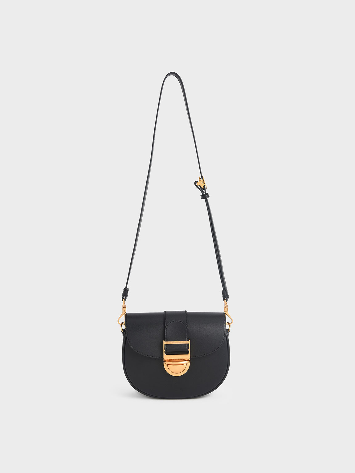 

Amelia Metallic Push-Lock Crossbody Bag