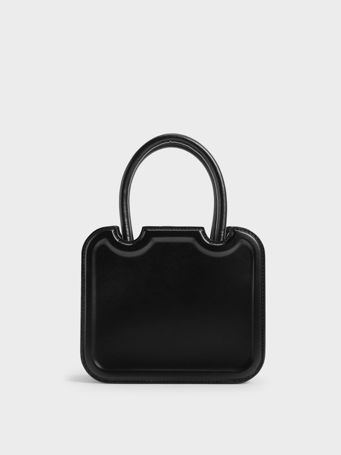 

Double Handle Sculptural Tote Bag, Black