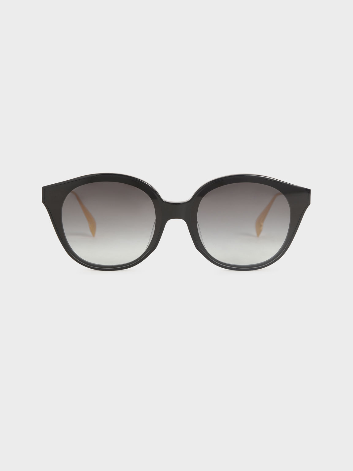 

Acetate Cat-Eye Sunglasses, Black