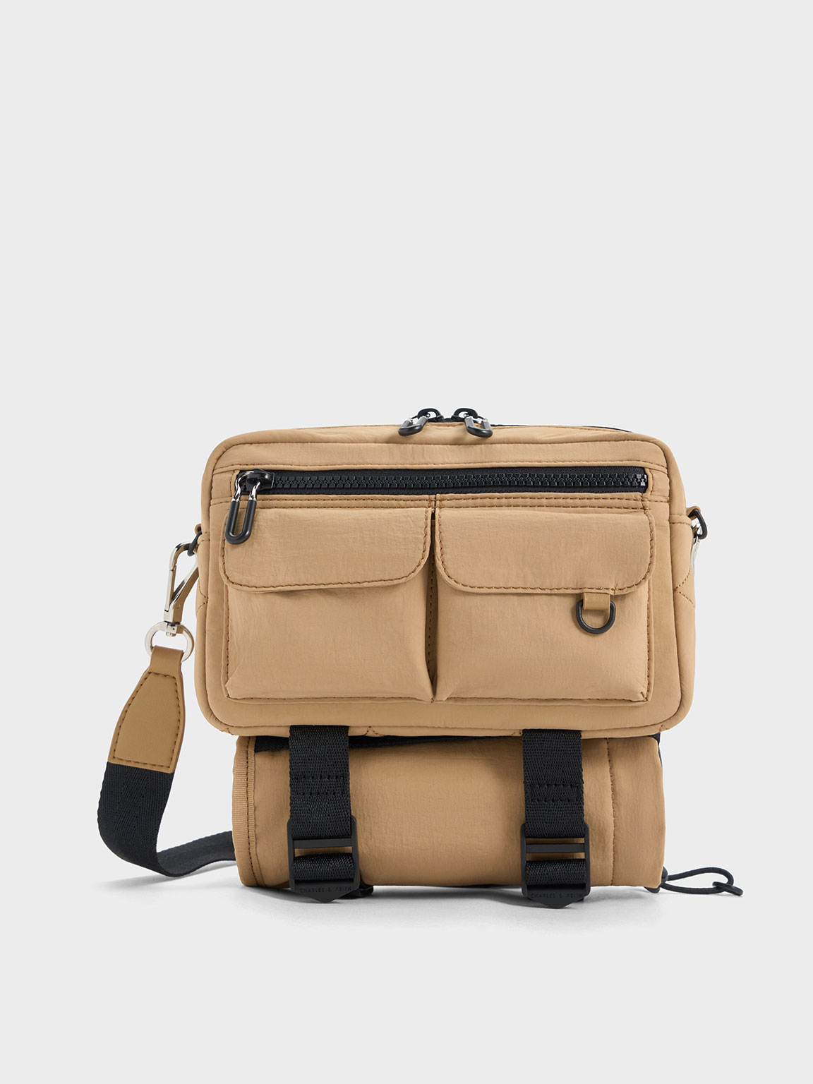 Soleil Nylon Multi-Pocket Crossbody Bag
