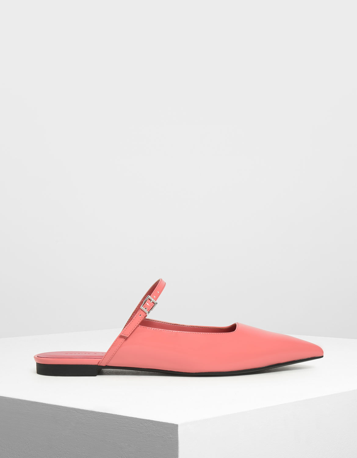

Patent Mary Jane Mules, Coral pink