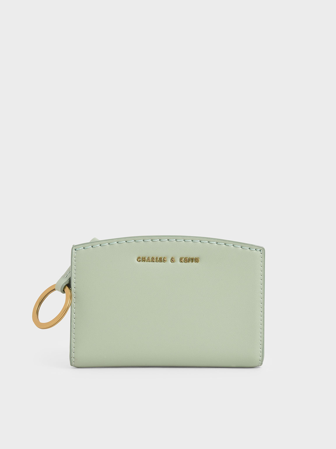 

Ring Detail Card Holder, Mint green