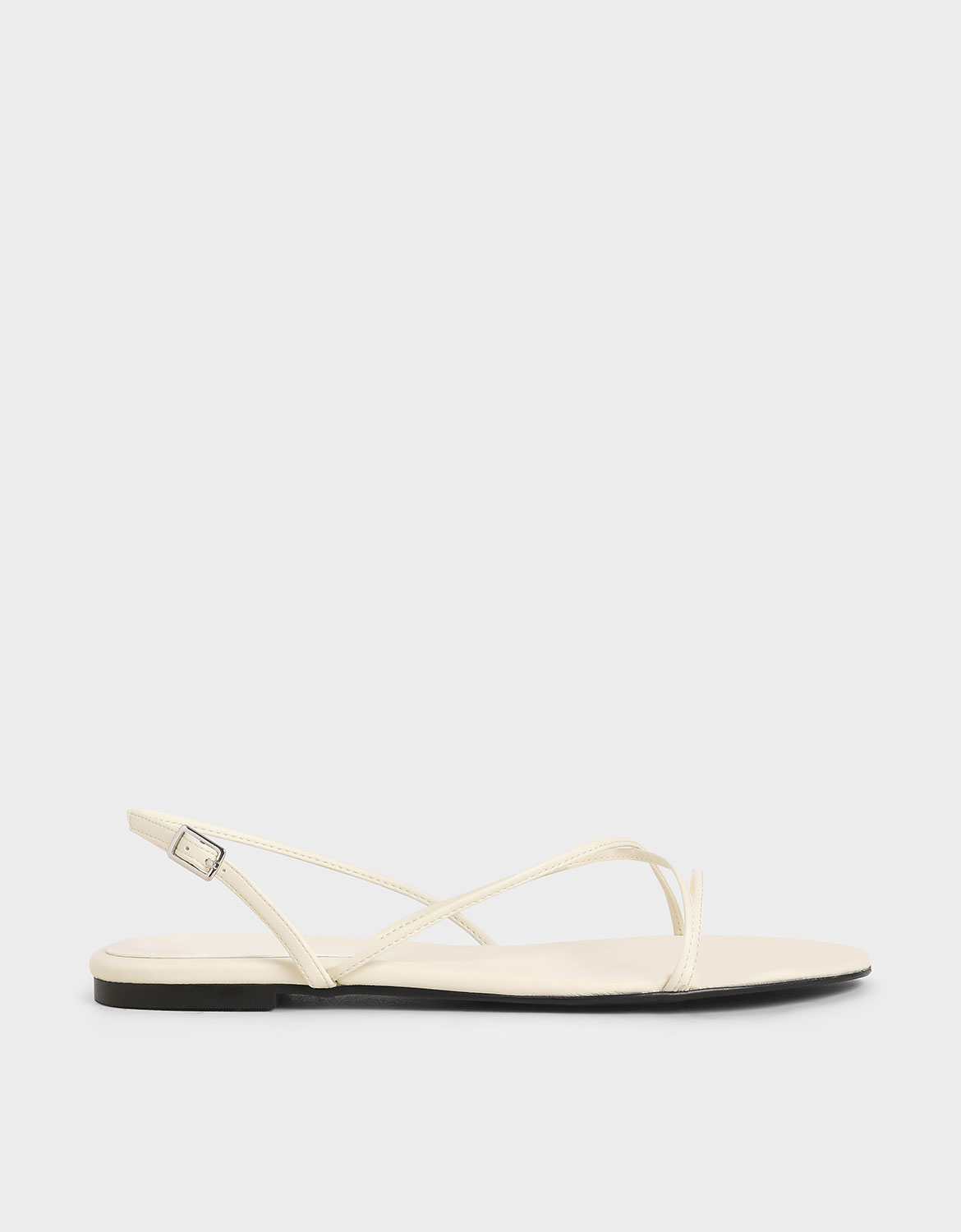 

Strappy Flat Sandals, Chalk