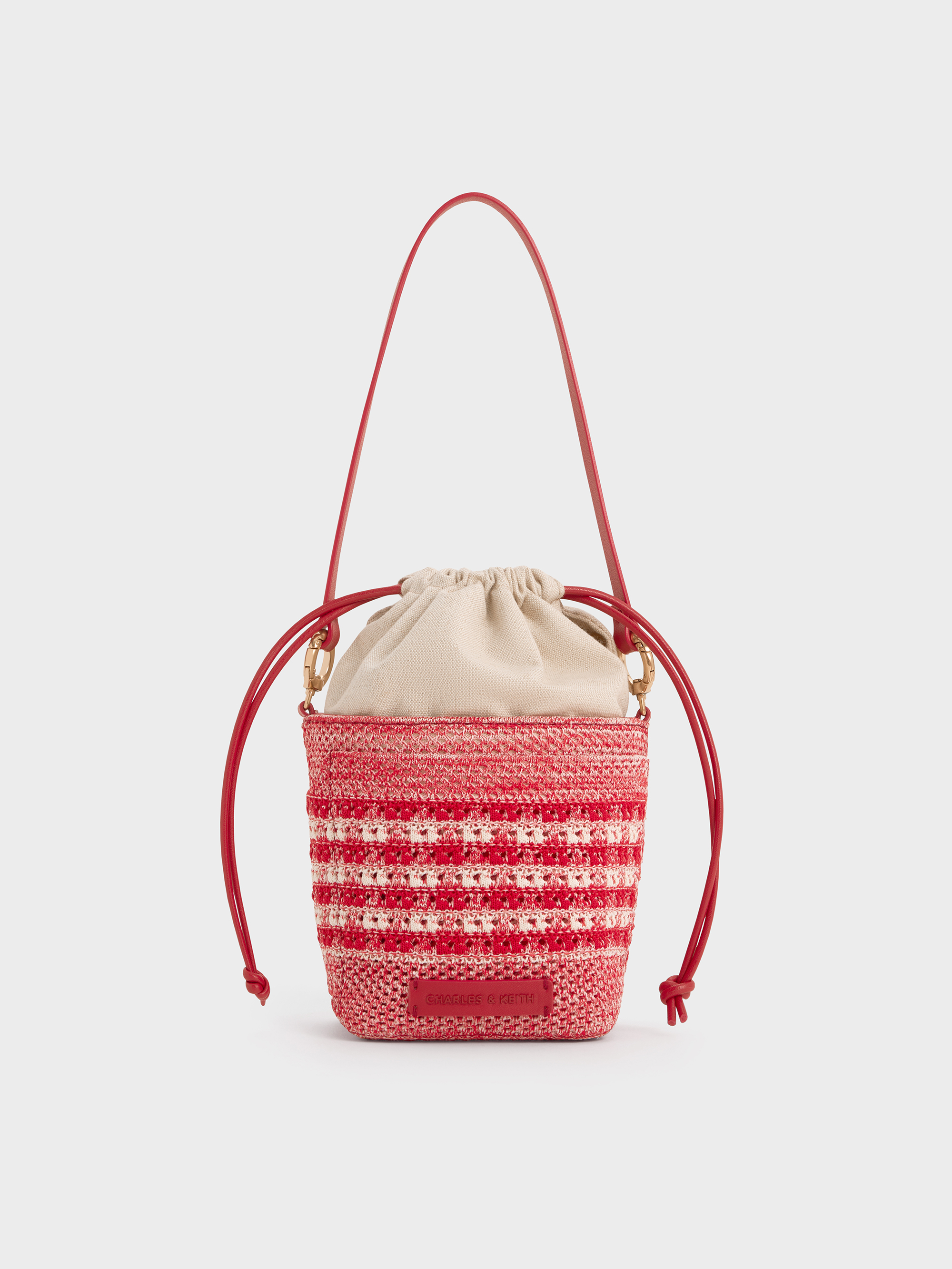 Girls’ Ida Knitted Gingham Bucket Bag
