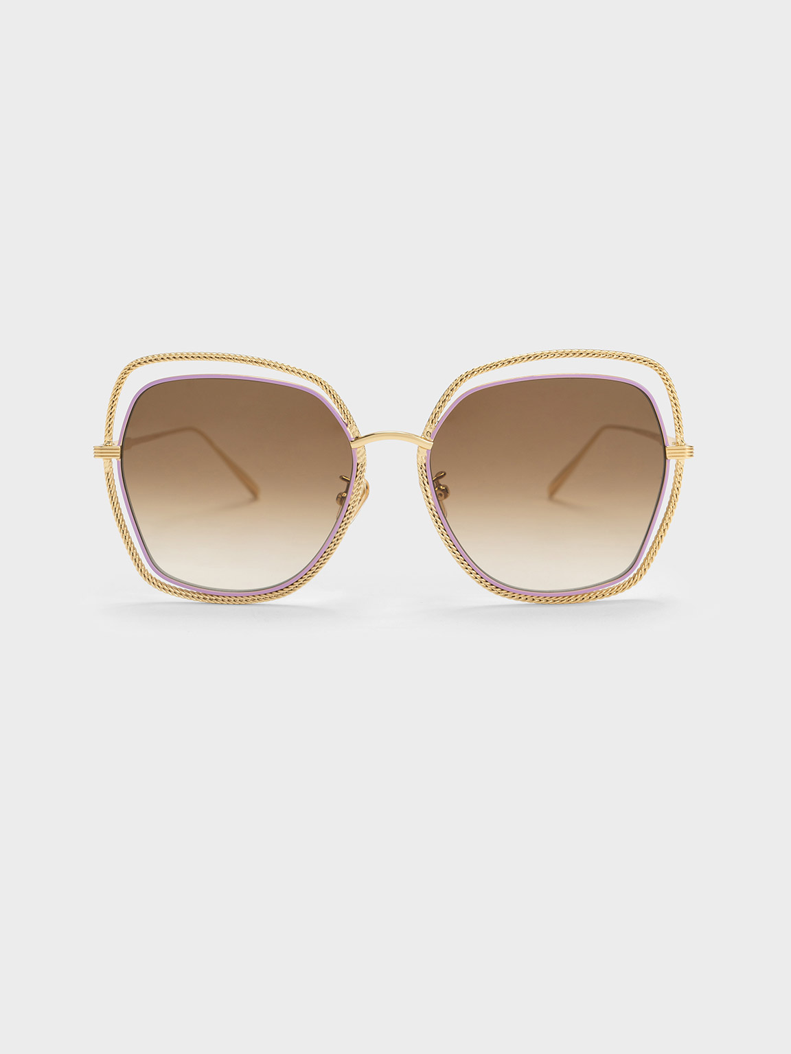 Cut-Out Double-Frame Butterfly Sunglasses
