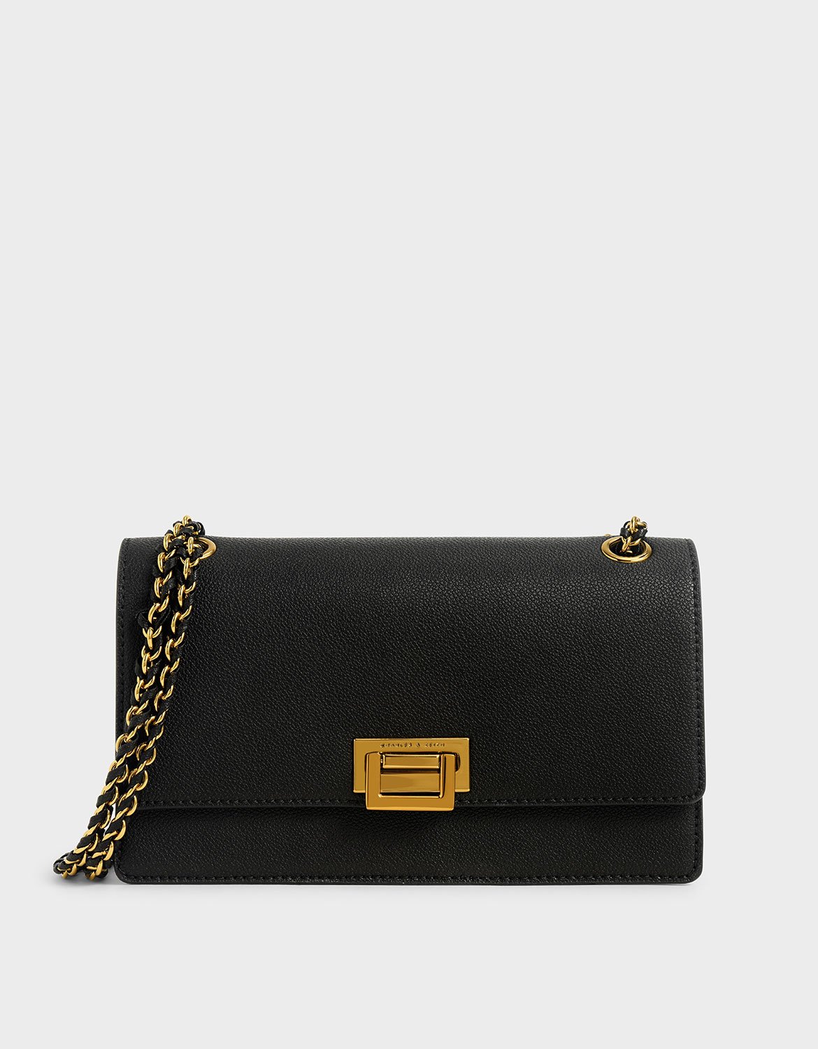 

Chain Strap Shoulder Bag, Black