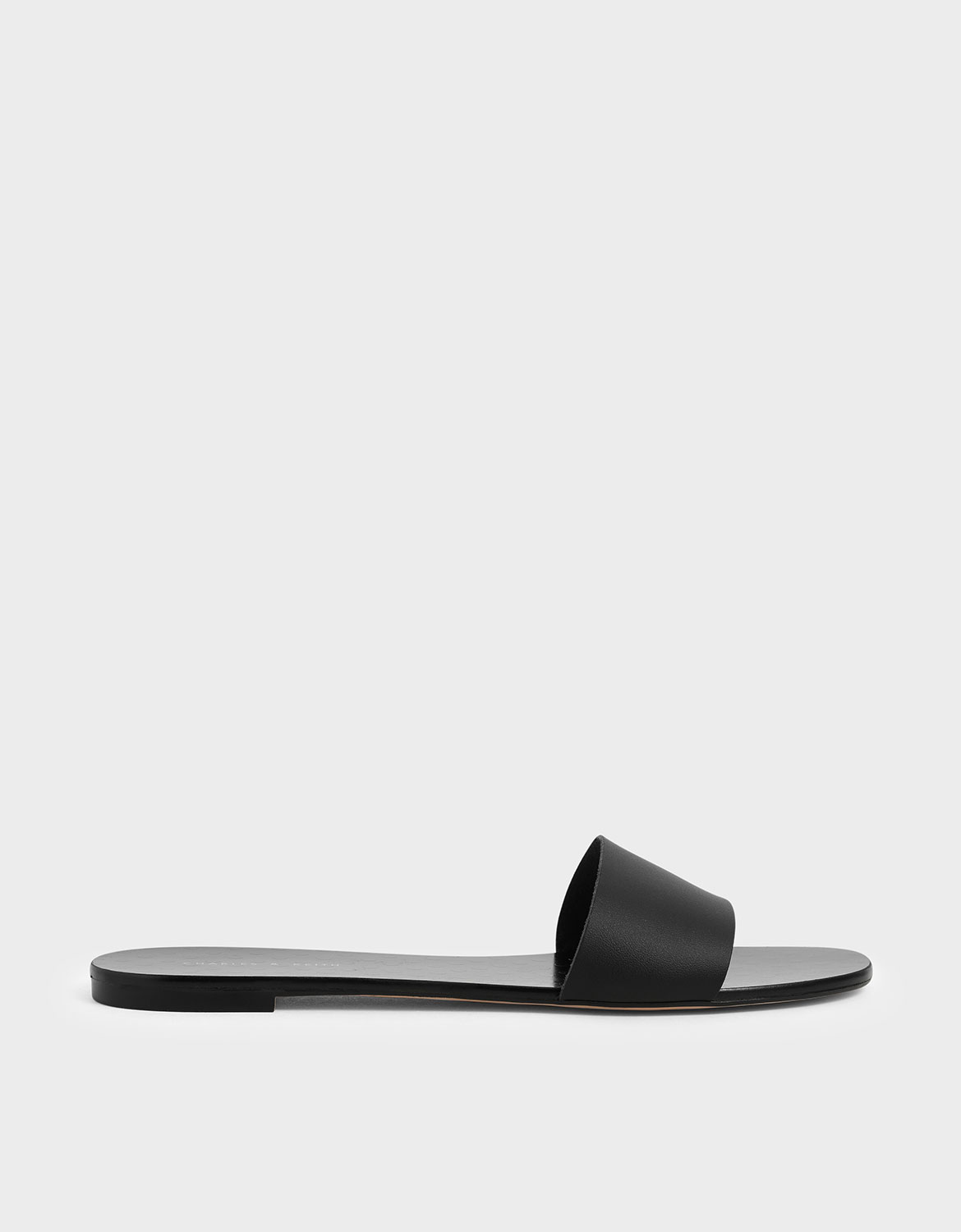 

Dot Motif Slide Sandals, Black