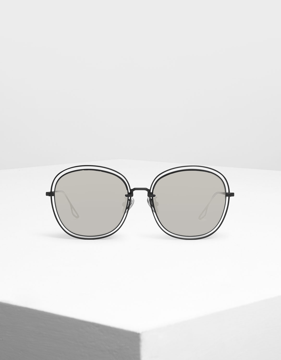 

Double Wire Frame Shades, Black
