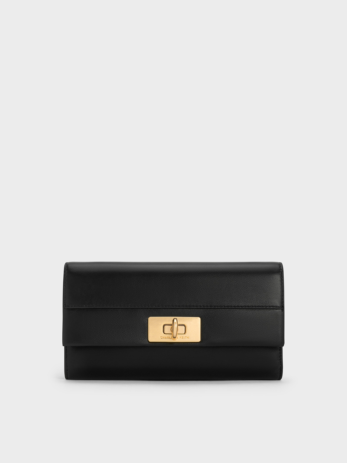 Charles & Keith - Lennie Chain-handle Wallet In Black