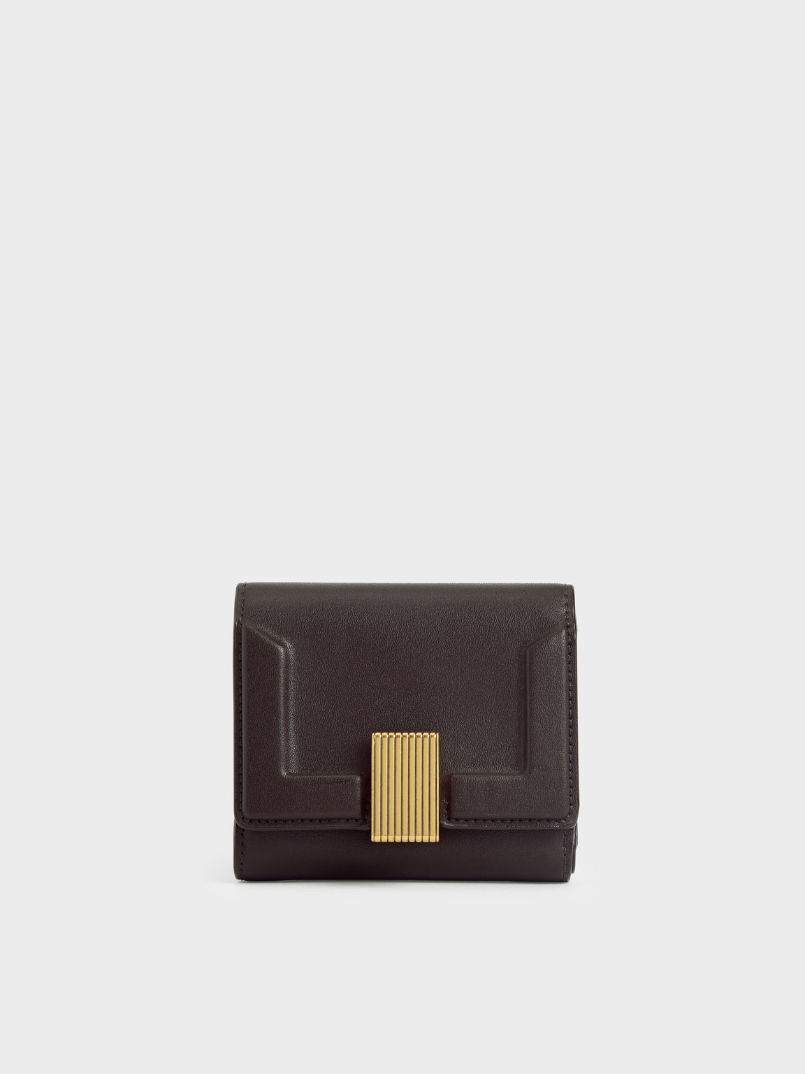 

Edna Metallic Turn-Lock Short Wallet