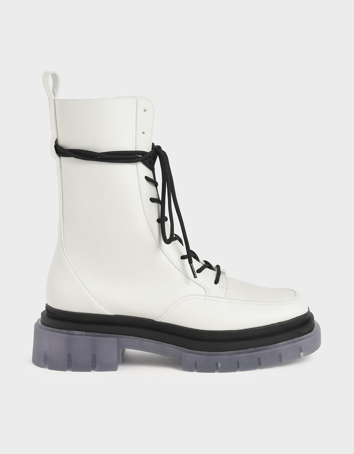 

Lace-Up Ankle Boots, White