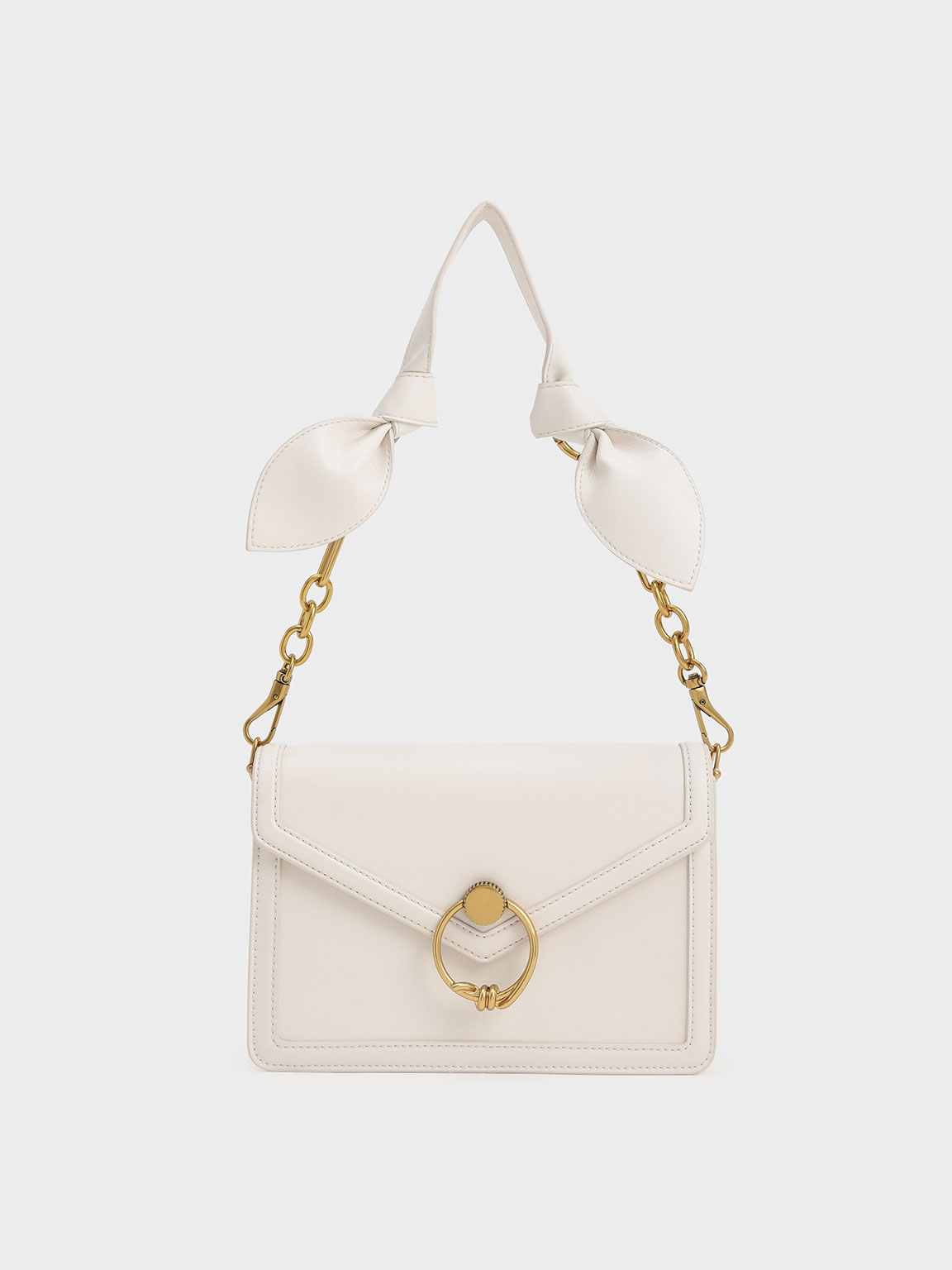 Joelle Ring Push-Lock Envelope Shoulder Bag