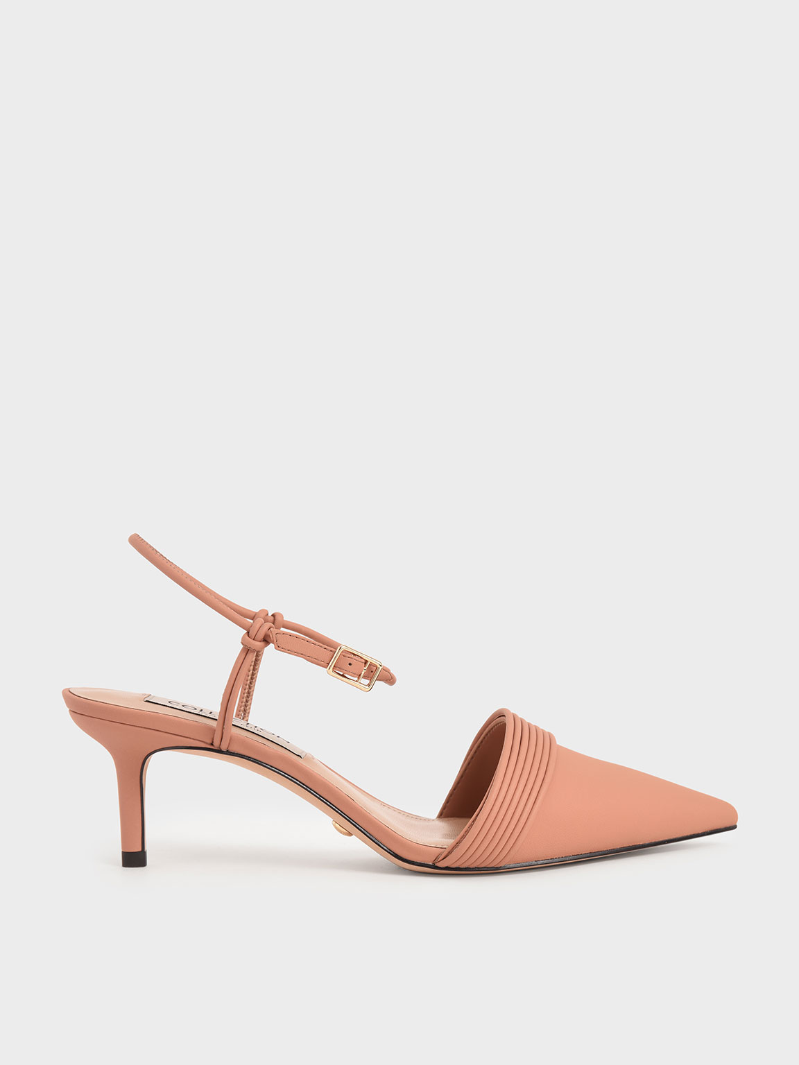 

Leather Rope Detail Pumps, Tan