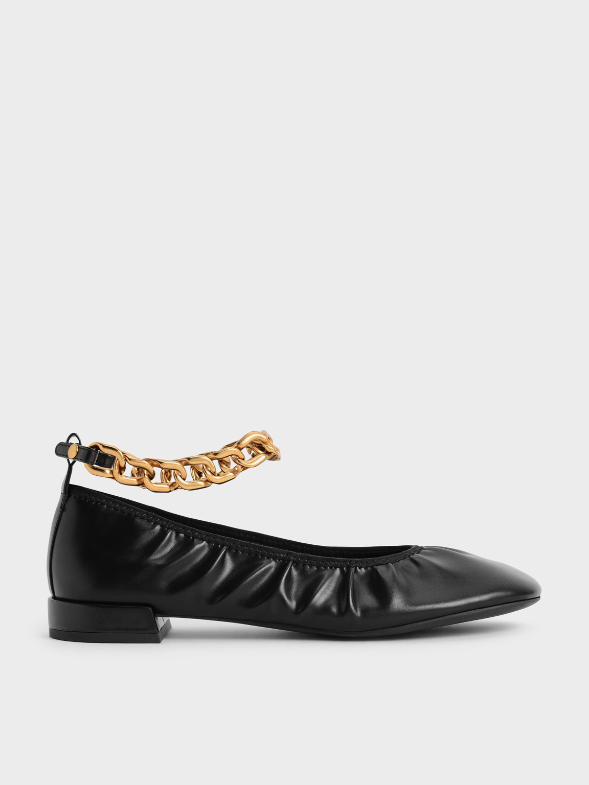 

Chunky Chain Ankle Ballerina Flats