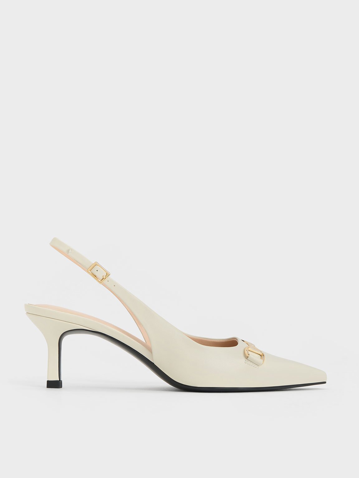 Charles & Keith - Leslie Metallic-Accent Slingback Pumps
