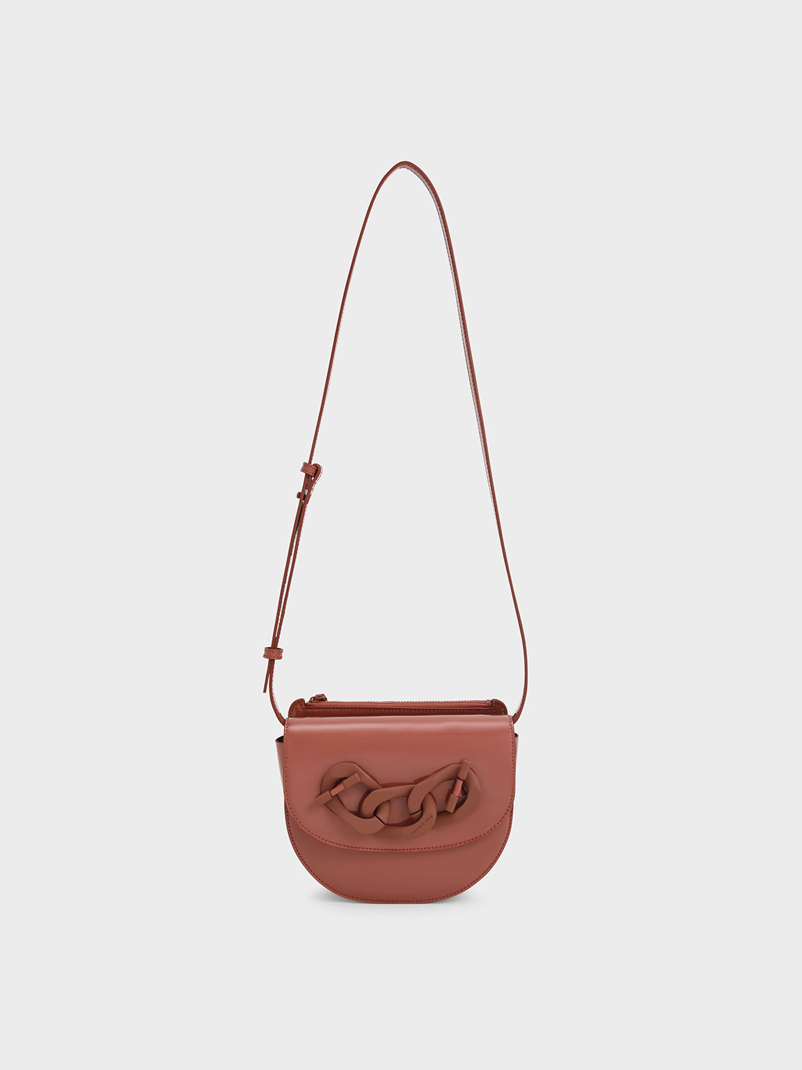 

Layla Patent Chain Link Crossbody Bag