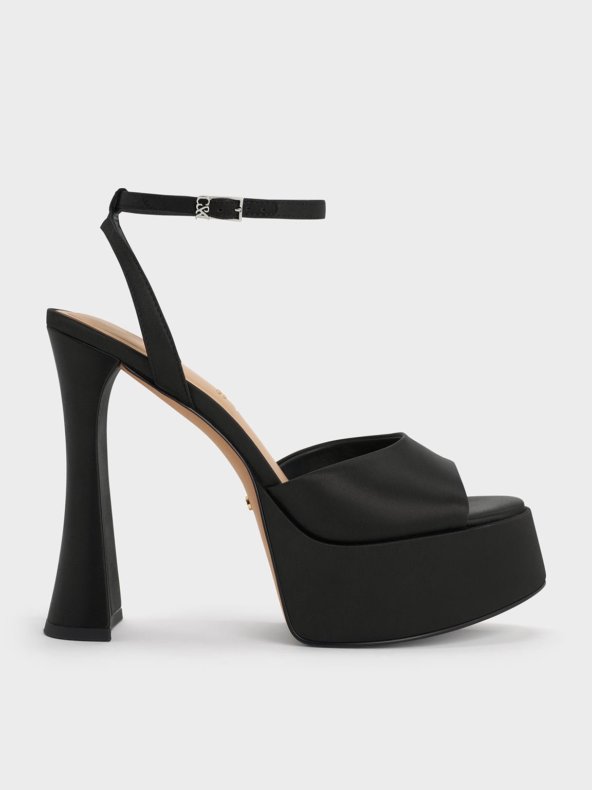 Charles & Keith - Michelle Recycled Polyester Platform Sandals In Black