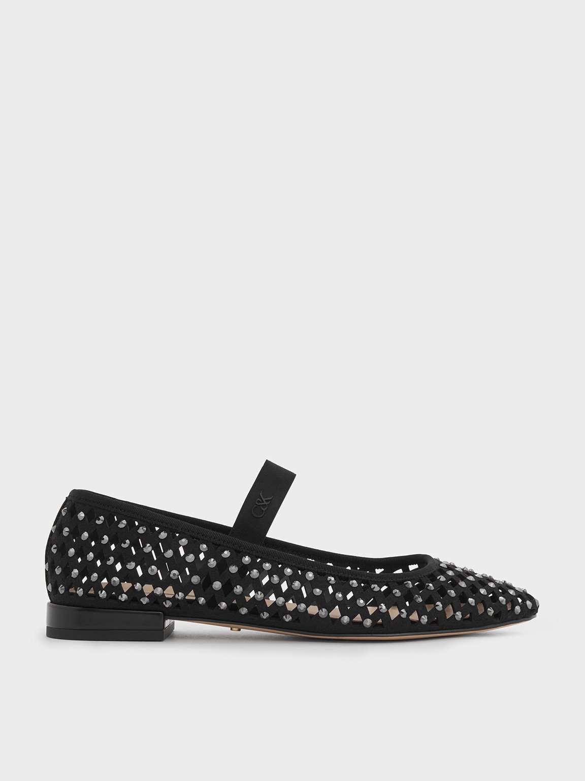 Charles & Keith - Studded Cut-Out Mary Jane Flats Charles & Keith - Studded Cut-Out Mary Jane Flats
