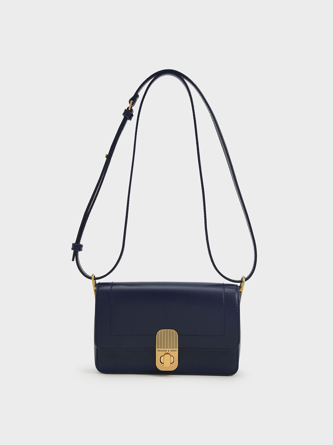 

Enya Front Flap Turn-Lock Shoulder Bag
