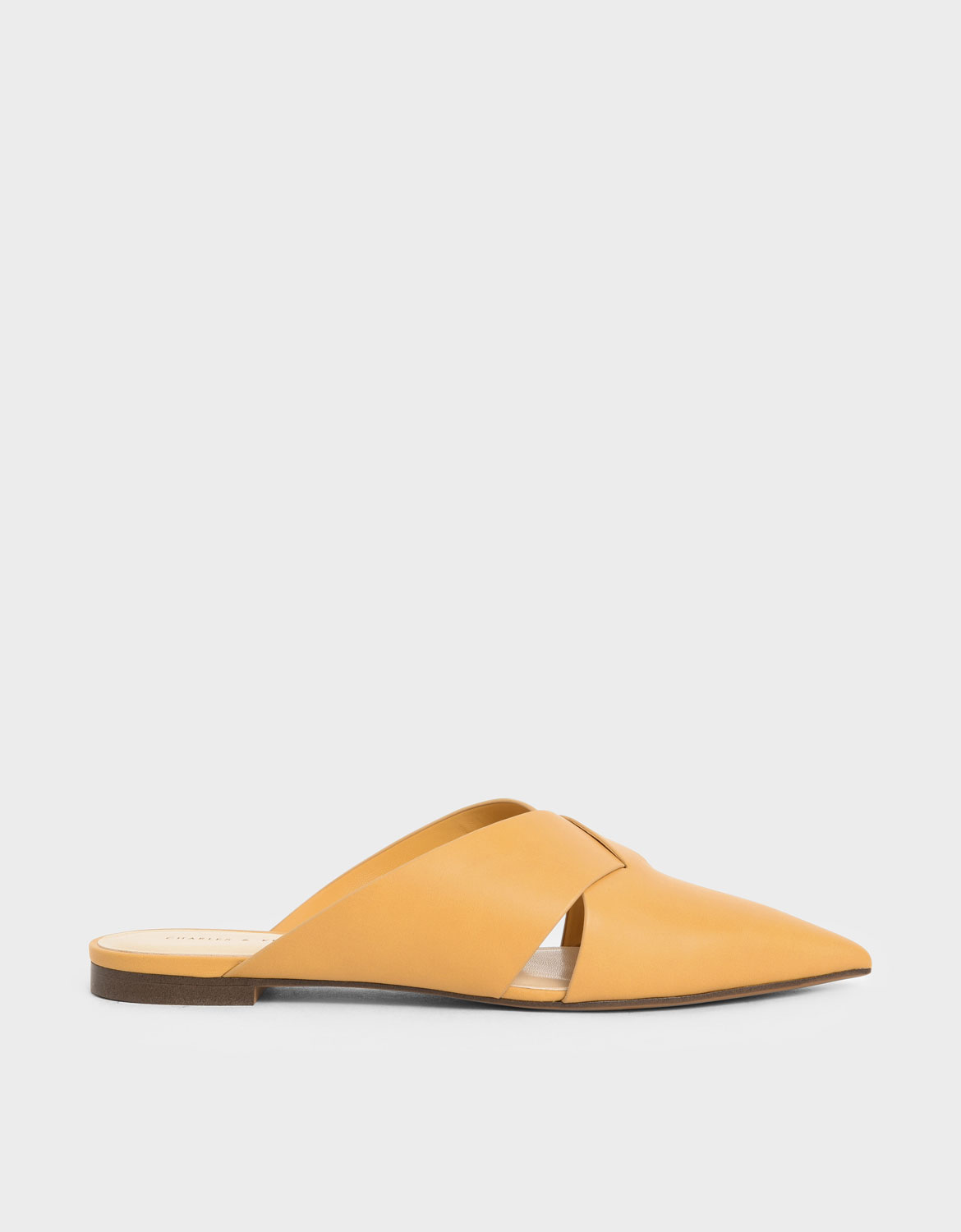 

Woven Pointed Toe Mules, Mustard