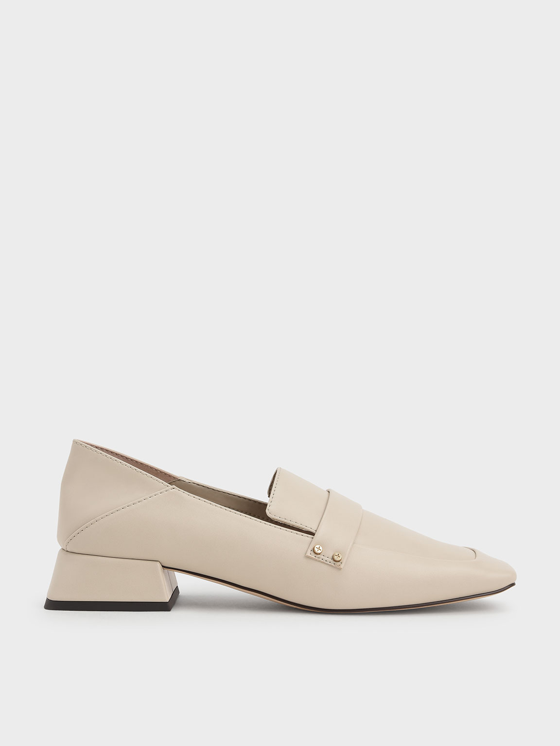 

Square Toe Step-Back Penny Loafers