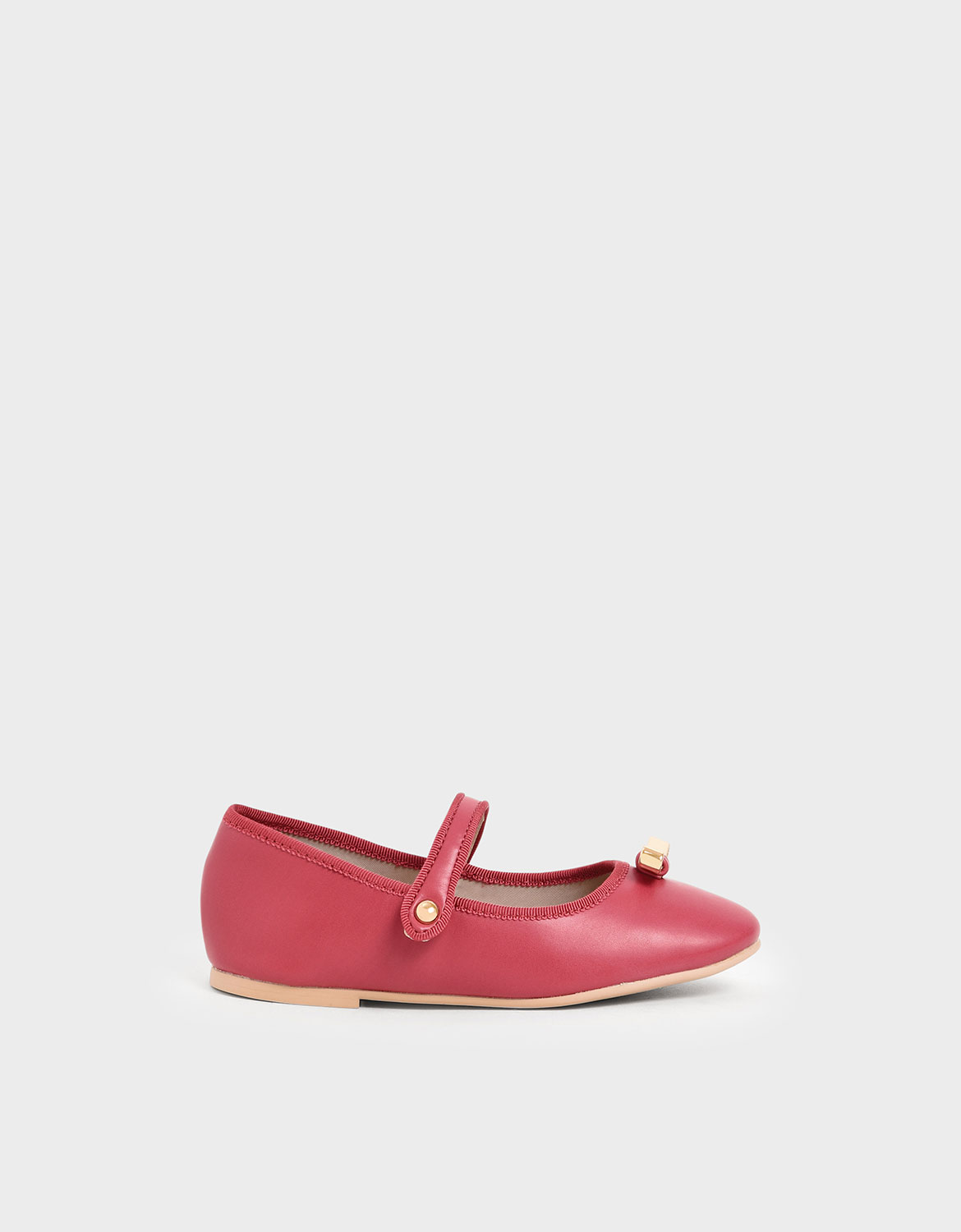 

Girls' Metal Bow Mary Jane Flats, Fuchsia