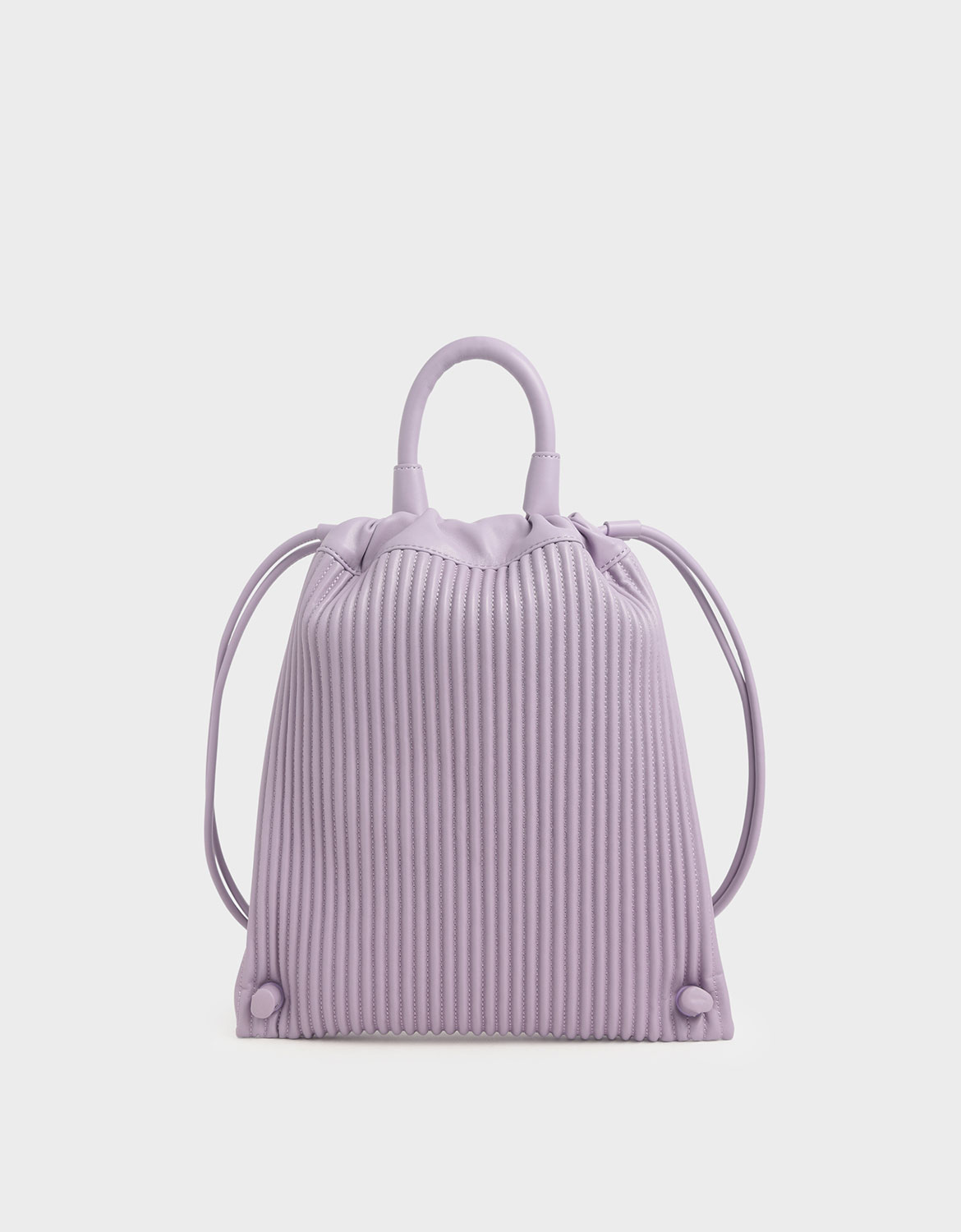 

Textured Drawstring Backpack, Lilac