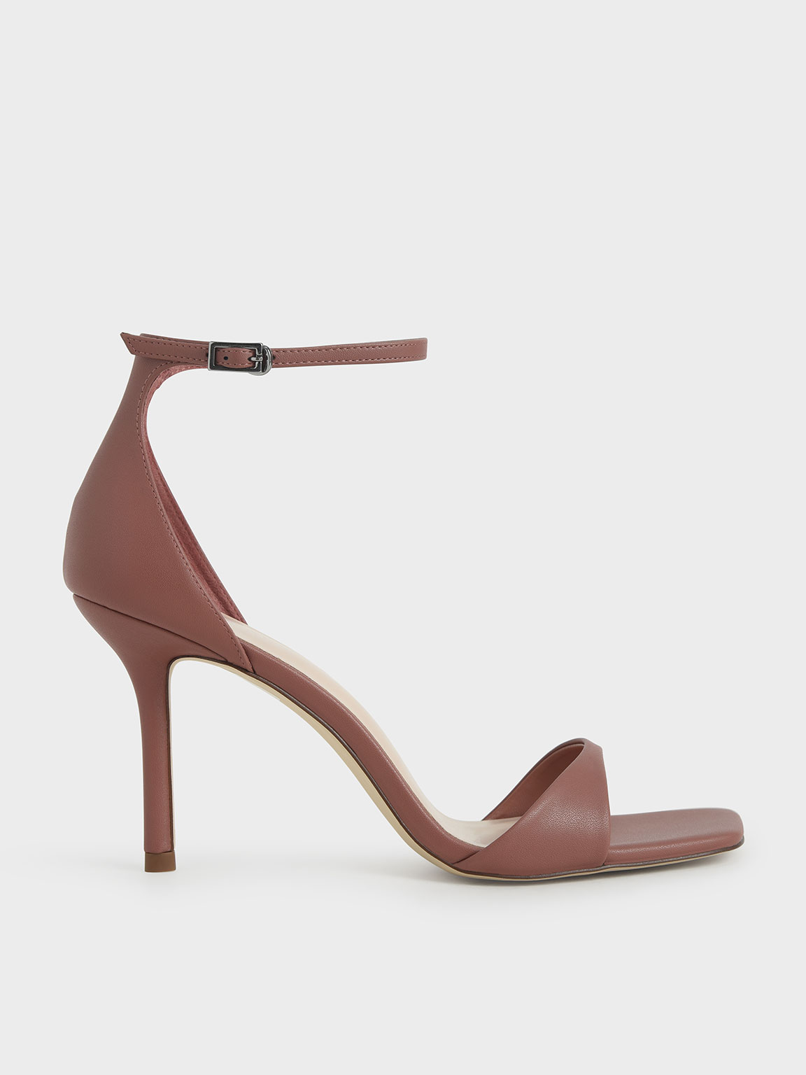 

Ankle Strap Heeled Sandals, Brick