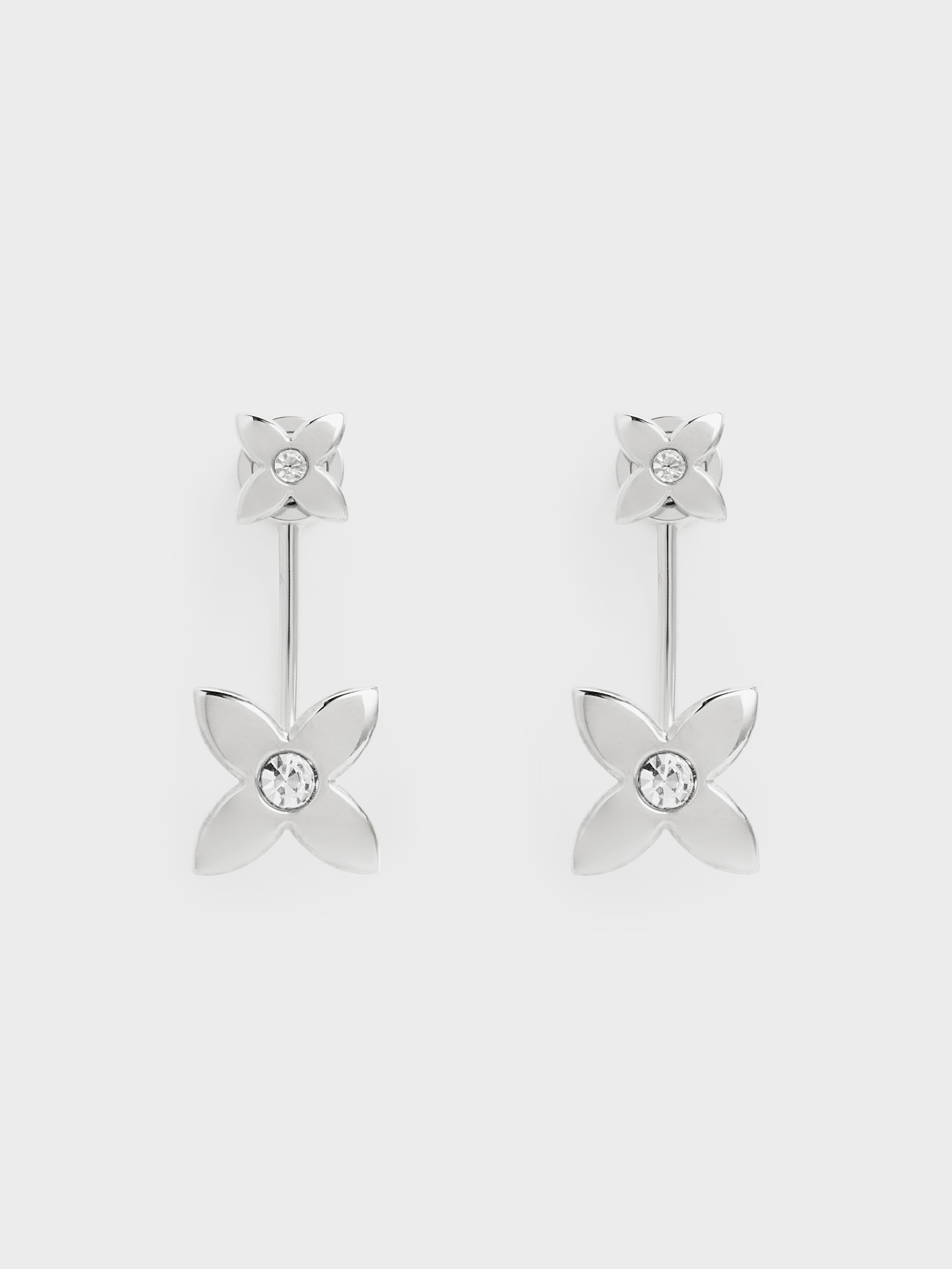 Charles & Keith - Felicity Flower-Crystal Drop Earrings