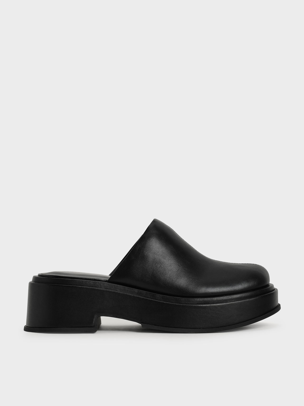 

Platform Clogs, Black