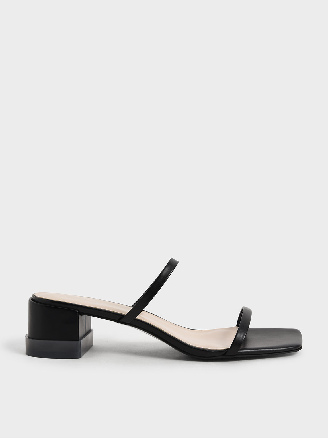 

Double Strap Block Heel Mules