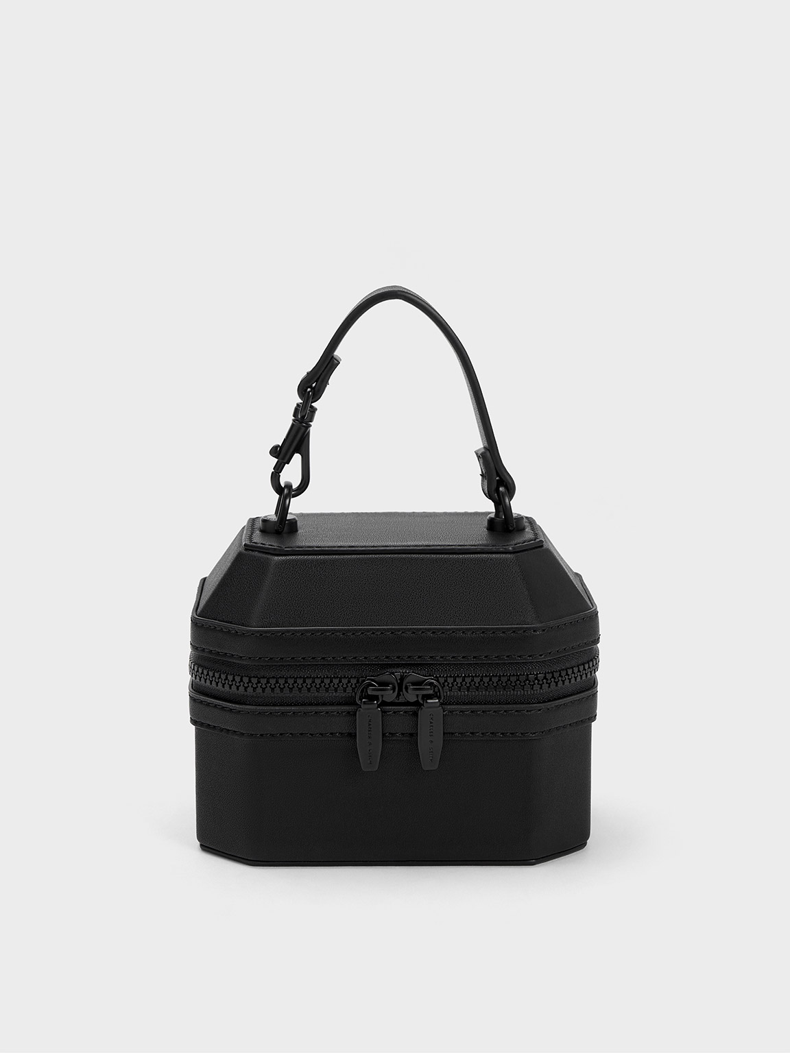 Geometric Boxy Top Handle Bag