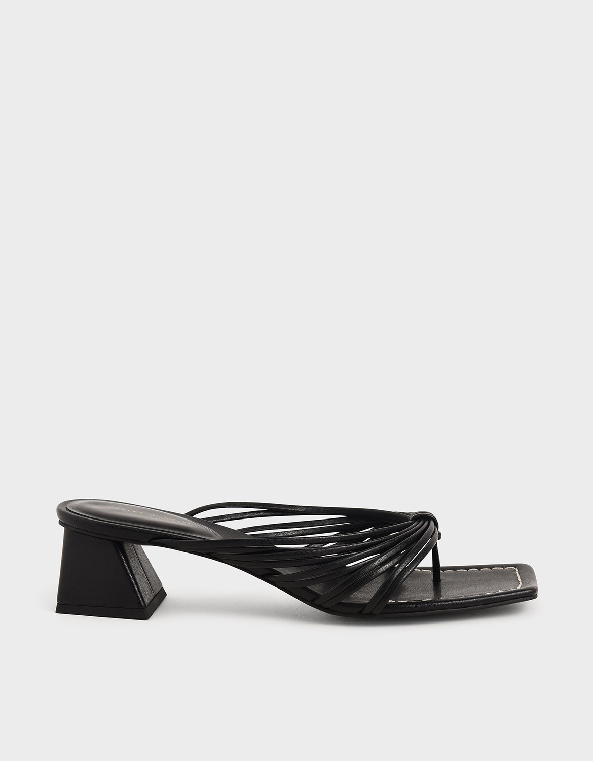 

Strappy Thong Sandals, Black