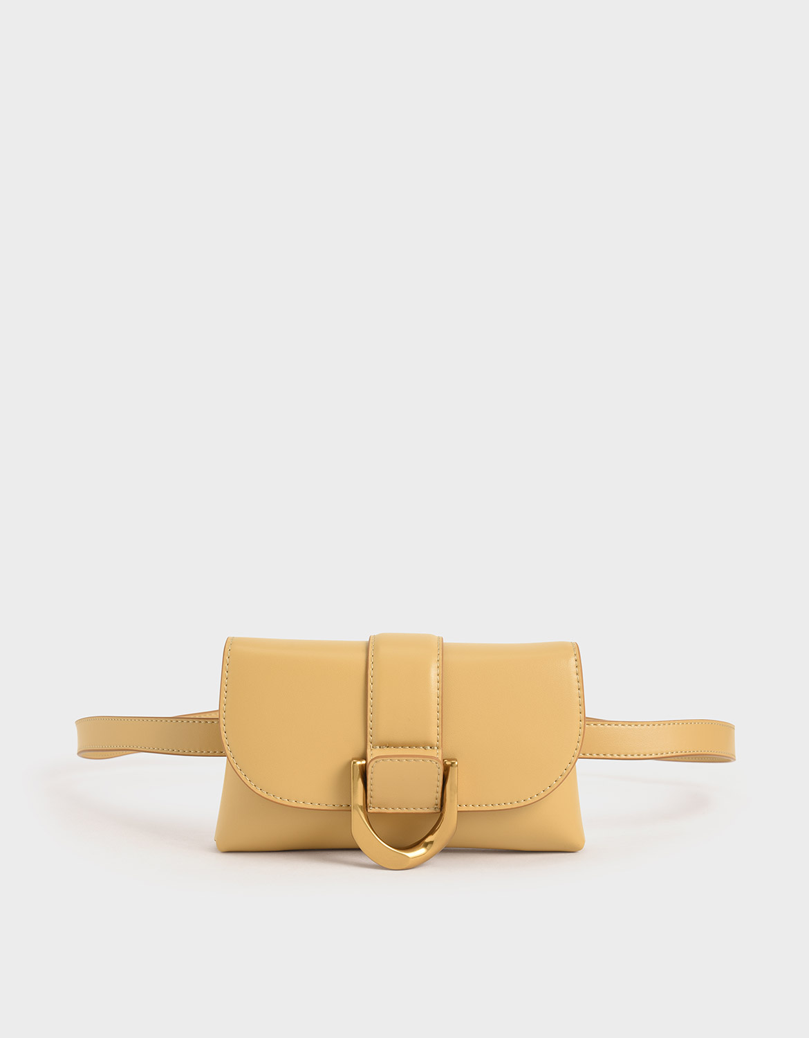

Metallic Buckle Crossbody Bag, Yellow